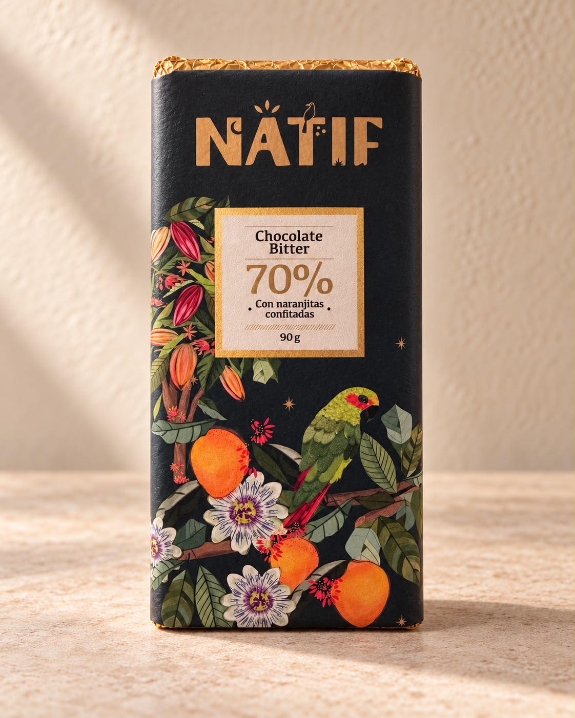 Chocolate Bitter 70% con Naranjitas confitadas