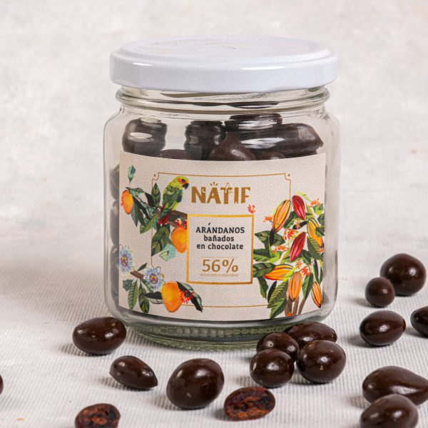 Arándanos bañados en chocolate bitter 56%