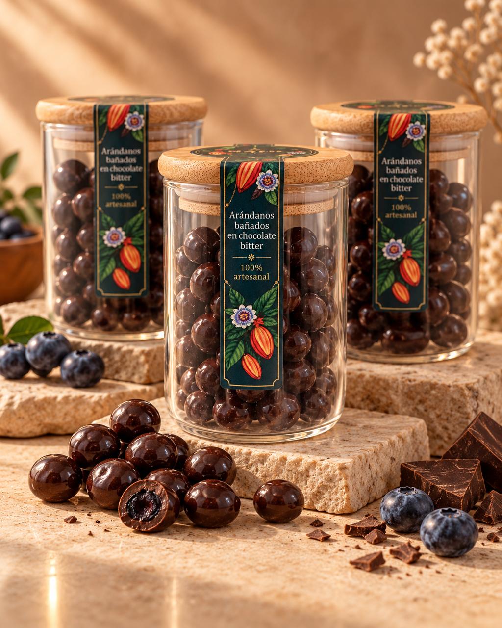 Arándanos bañados en chocolate bitter 56%