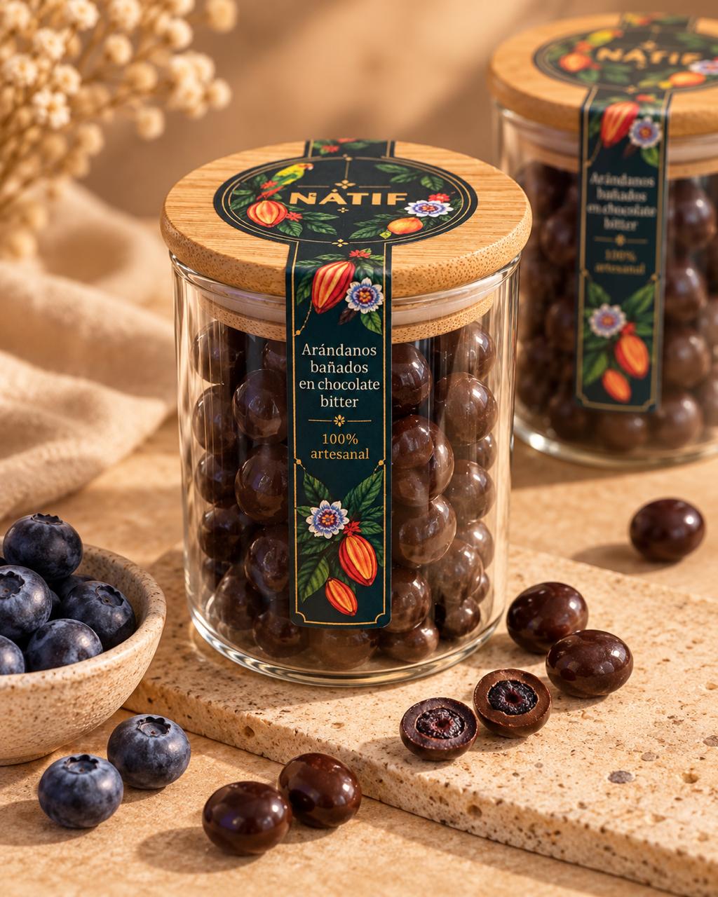 Arándanos bañados en chocolate bitter 56%